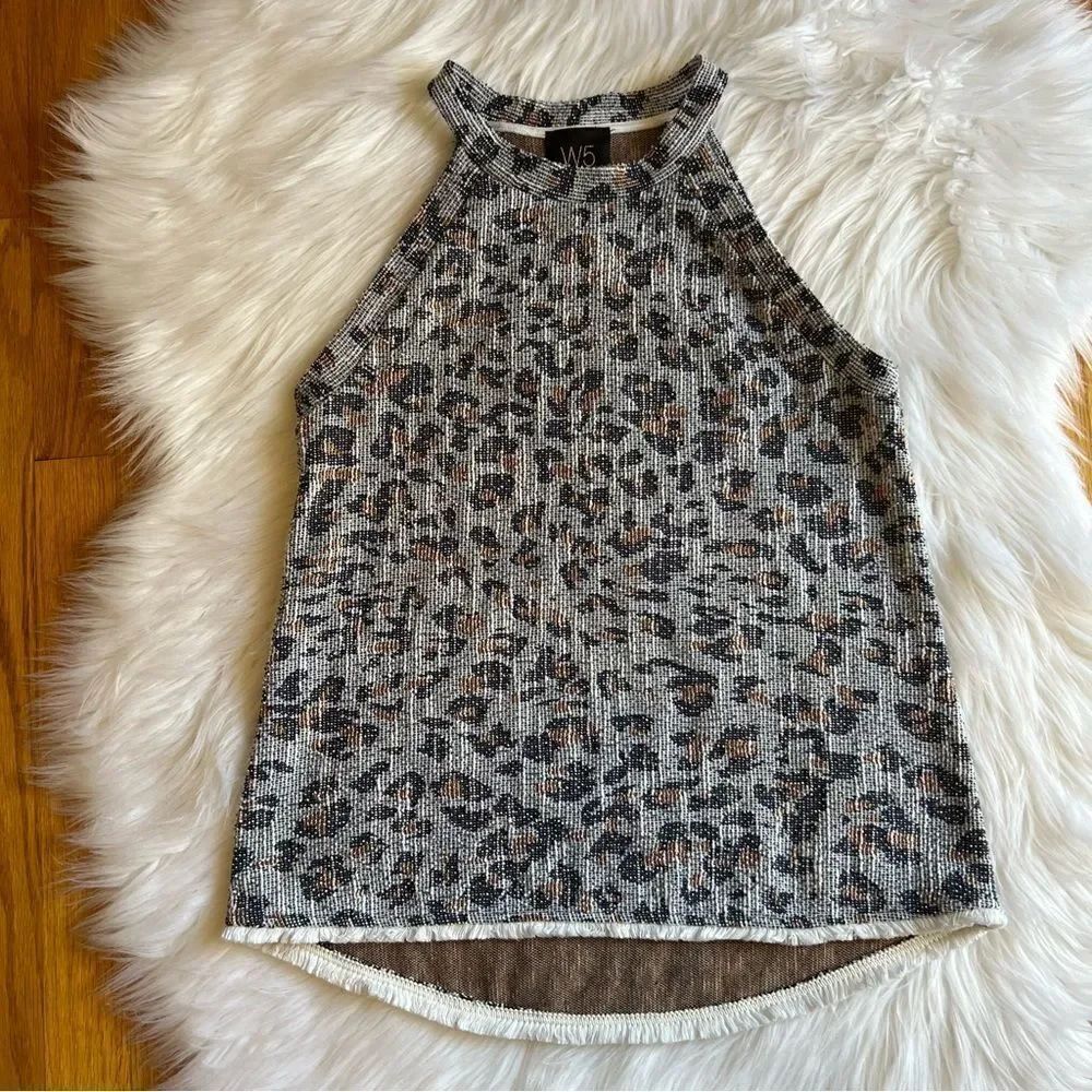 Women’s Sleeveless Animal Print Shirt by W5 Size Small